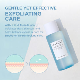 SKIN1004 toner pouring onto hands demonstrating lightweight absorption
