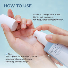 SKIN1004 bottle in hand to show size and portability for daily use