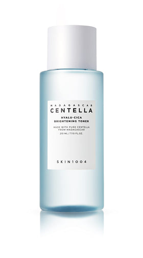 SKIN1004 front packaging of Hyalu-CICA toner showing bottle for quick product ID and storage benefit