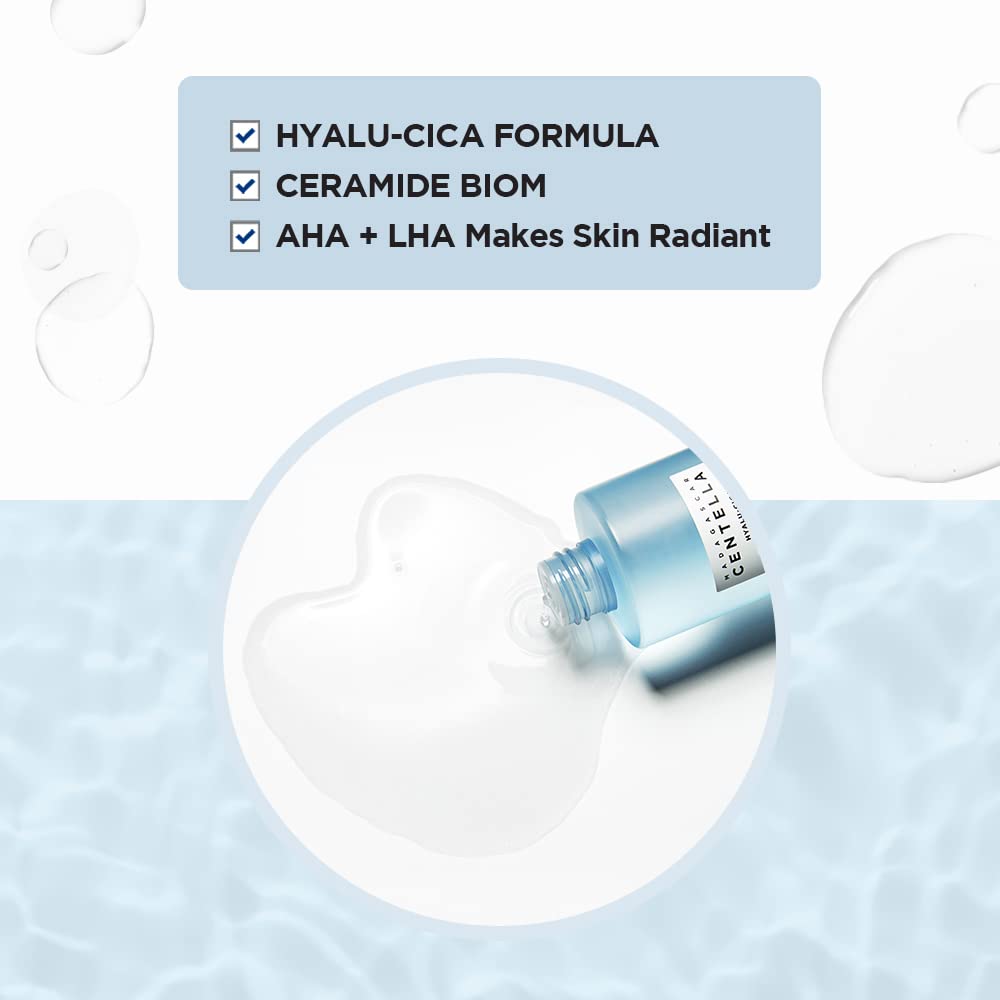 SKIN1004 pour of toner texture demonstrating lightweight hydration and fast absorption