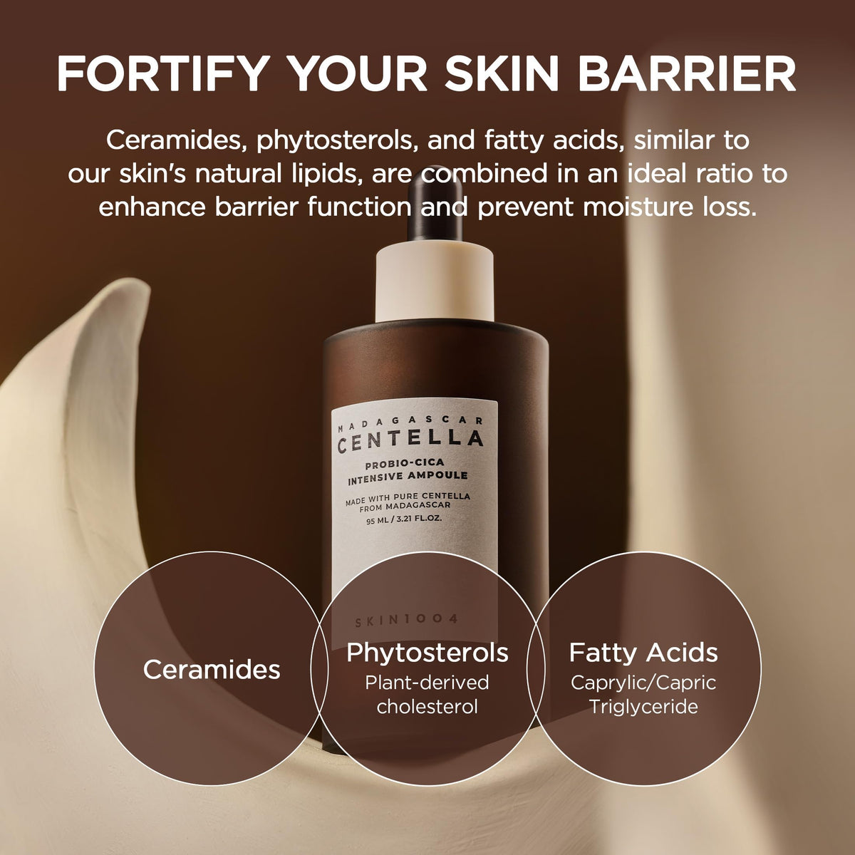 SKIN1004 label closeup highlighting key ingredients and barrier-support benefits