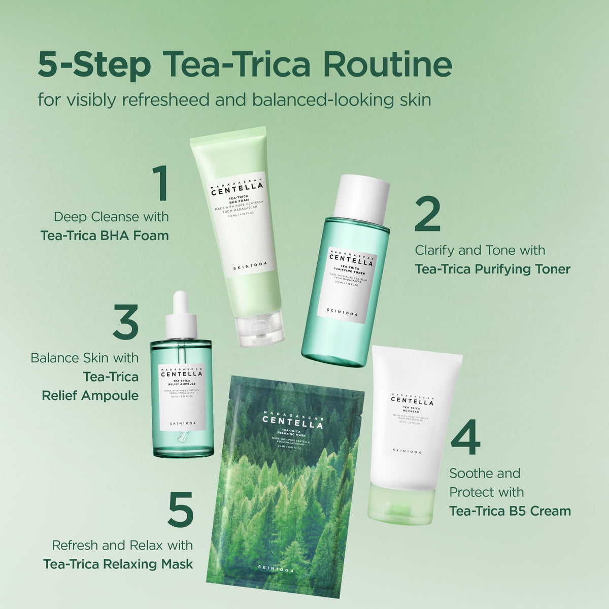 SKIN1004 mask in bathroom routine demonstrating easy daily calming care
