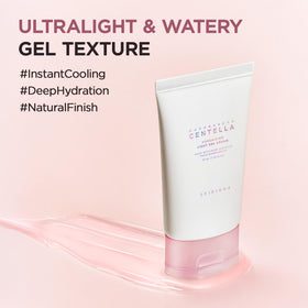 SKIN1004 applying gel cream to hand demonstrating quick absorption benefit
