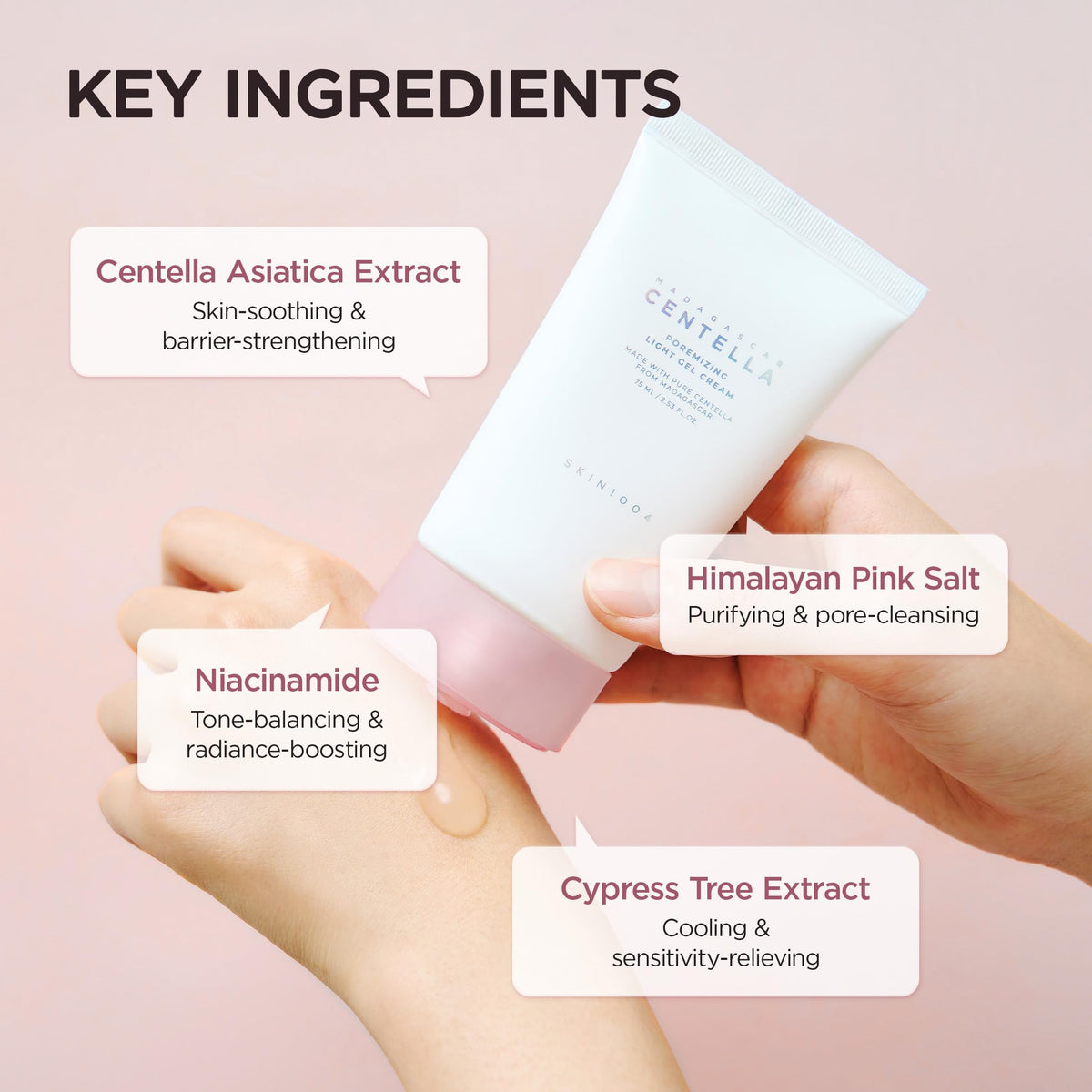 SKIN1004 Centella Asiatica leaf image showing calming and soothing benefit