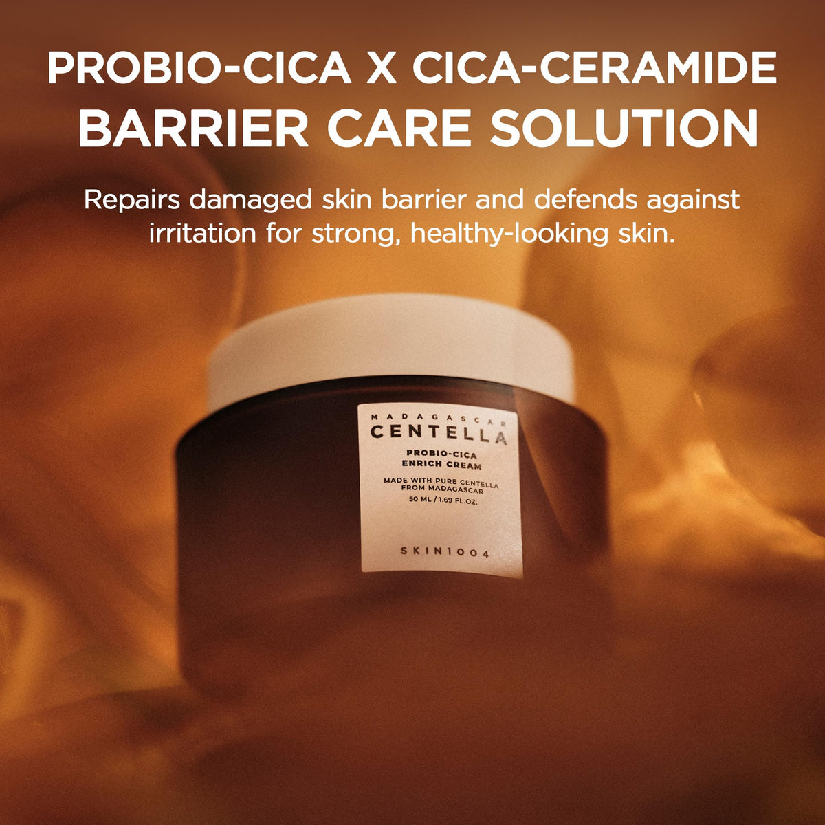 SKIN1004 cream on hand being applied for soothing moisture
