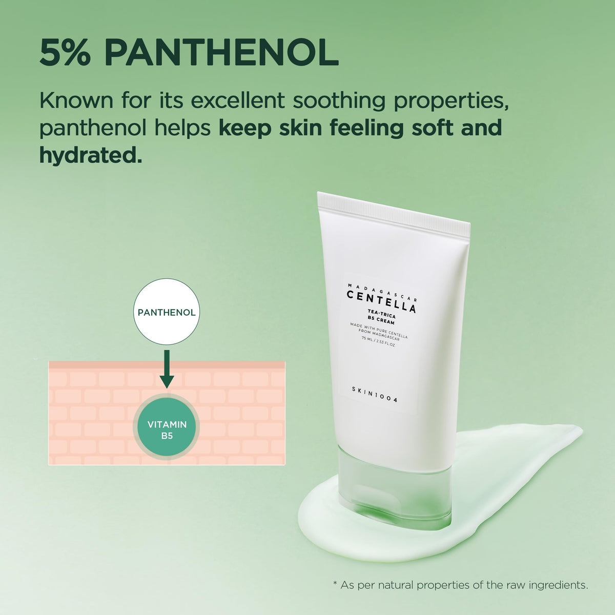 SKIN1004 Centella ingredient close-up, calming extract for sensitive skin