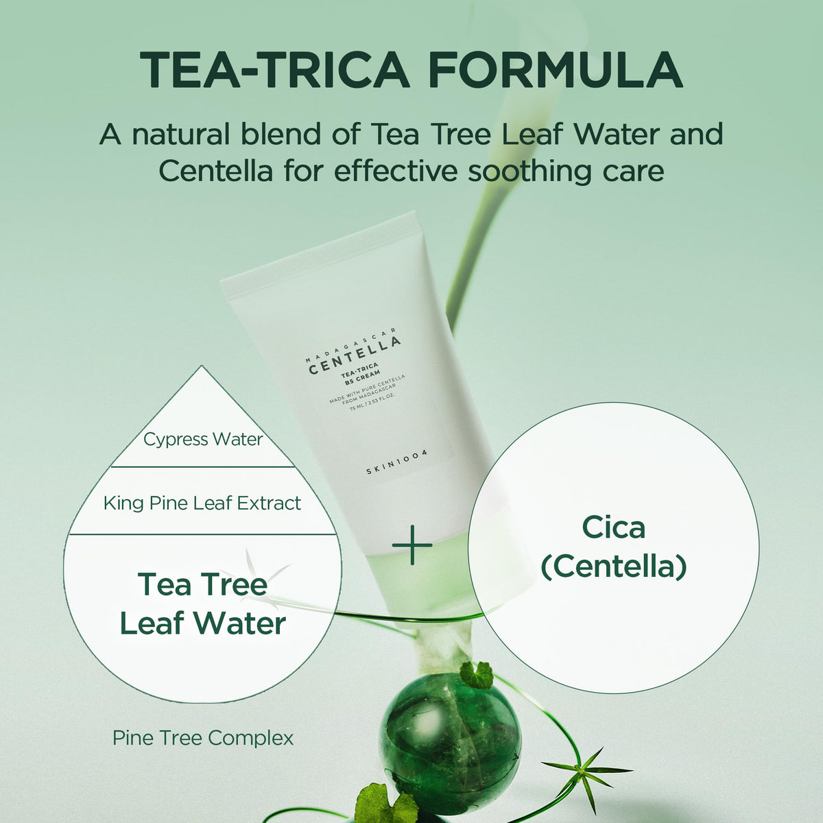 SKIN1004 tea tree leaf water drop, balancing botanical for clearer complexion