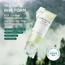 SKIN1004 foamy lather on palm demonstrating gentle cleansing action