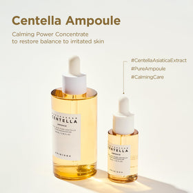 SKIN1004 label detail of Tea-Trica Relief ampoule highlighting soothing benefit