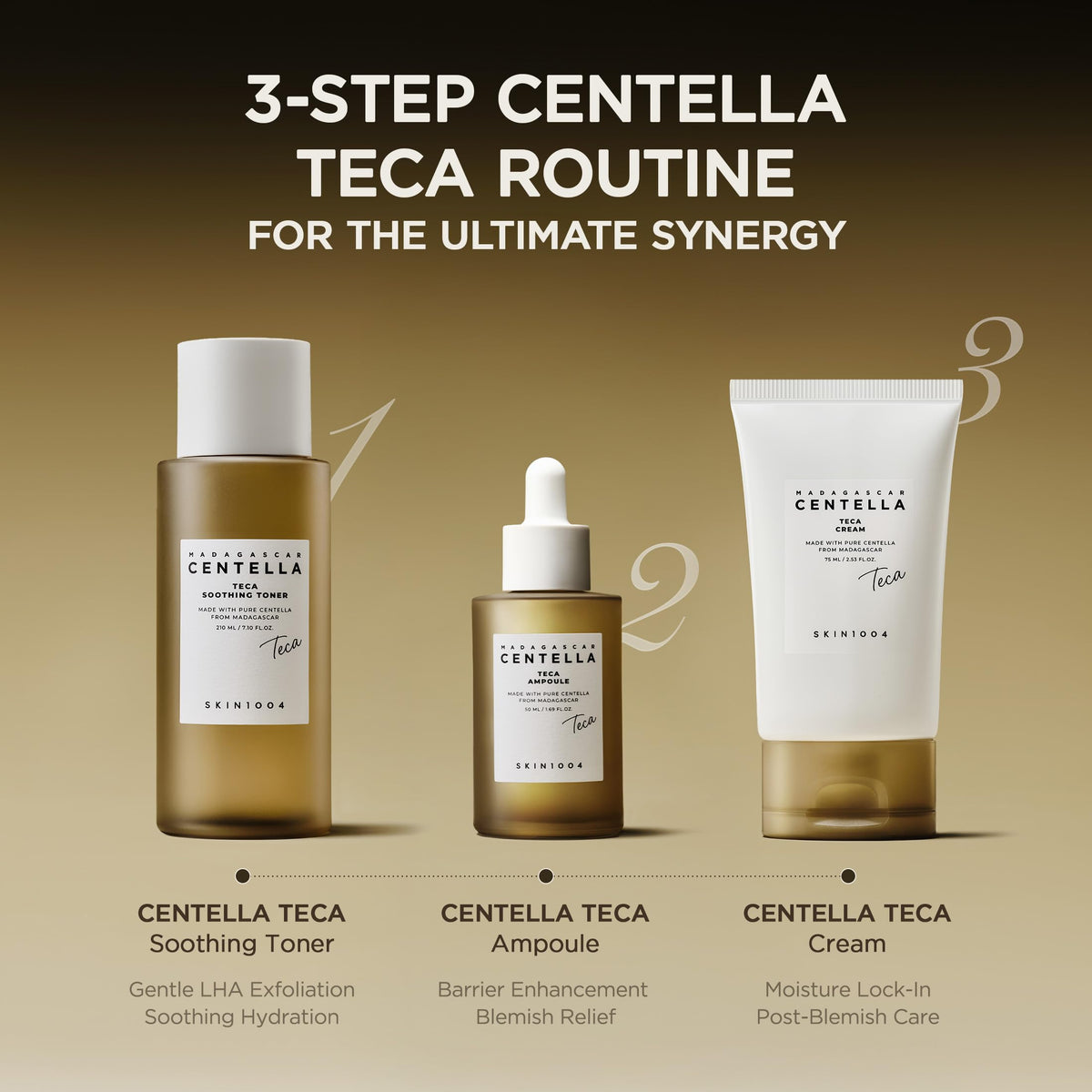 SKIN1004 bottle styled on bathroom counter promoting routine comfort