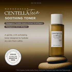 SKIN1004 pouring toner texture demonstrating lightweight absorption