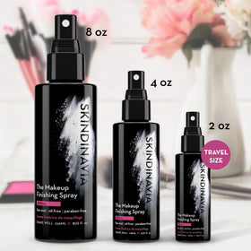 SKINDINAVIA bottle in hand for size and scale, travel-friendly benefit