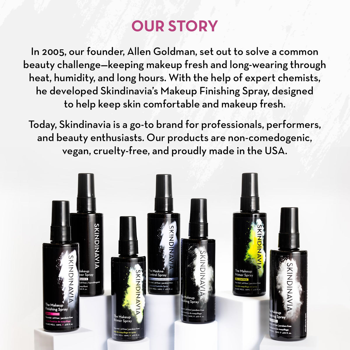 Skindinavia texture on skin showing breathable finish and minimized shine
