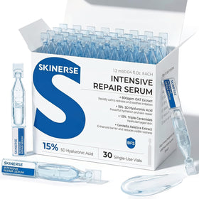 SKINERSE front packaging showing vials and brand for hygienic travel use