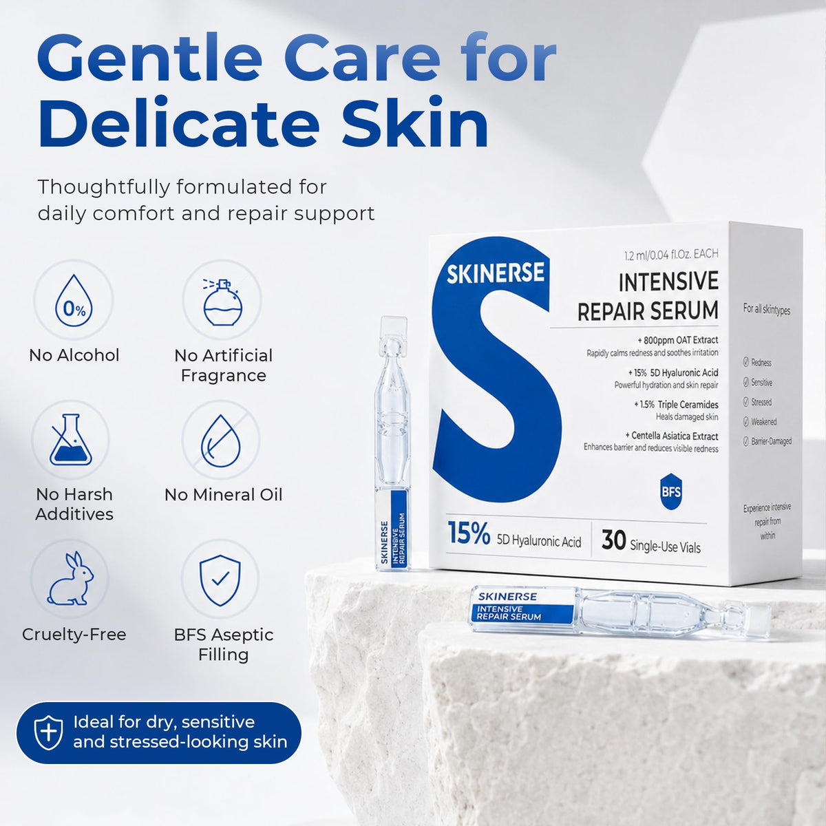 SKINERSE in travel pouch conveying portability and on-the-go hydration