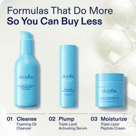 Skinfix cleanser on bathroom counter for gentle morning routine