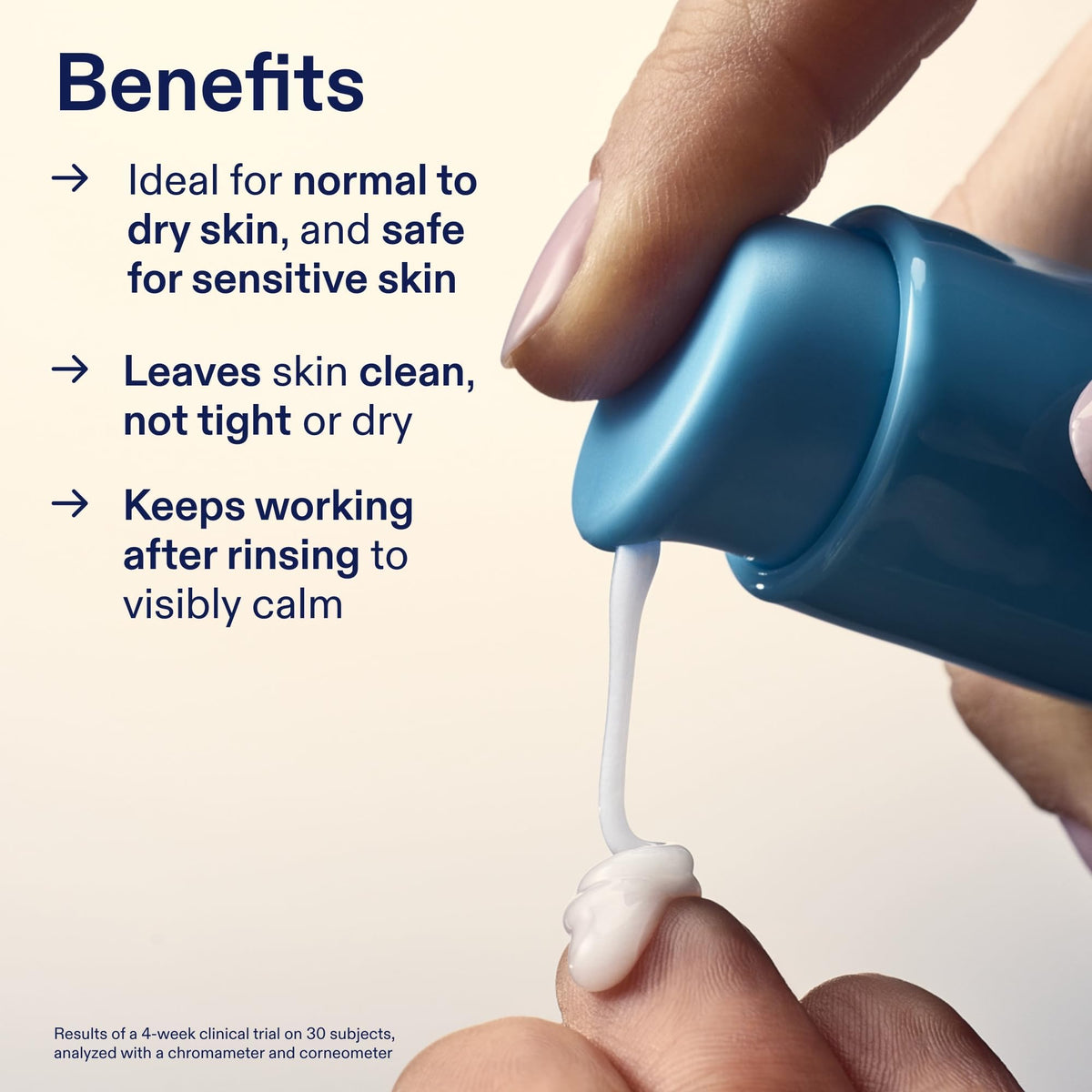 Skinfix dispensing droplet on skin illustrating hydration boost