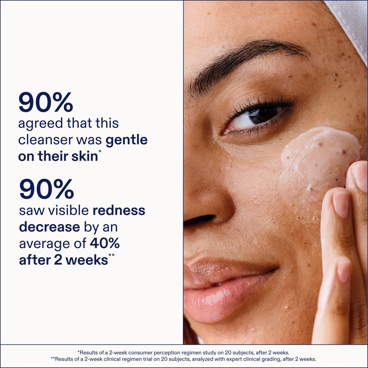 Skinfix ingredients panel featuring acids and niacinamide for clear skin benefits
