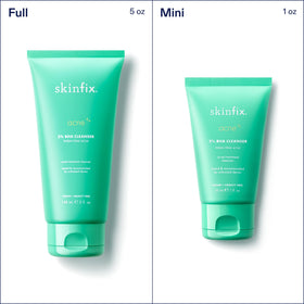 Skinfix user applying cleanser in lifestyle portrait implying clearer, calmer skin