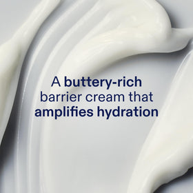 Skinfix cream texture close-up highlighting hydrating, non-greasy feel