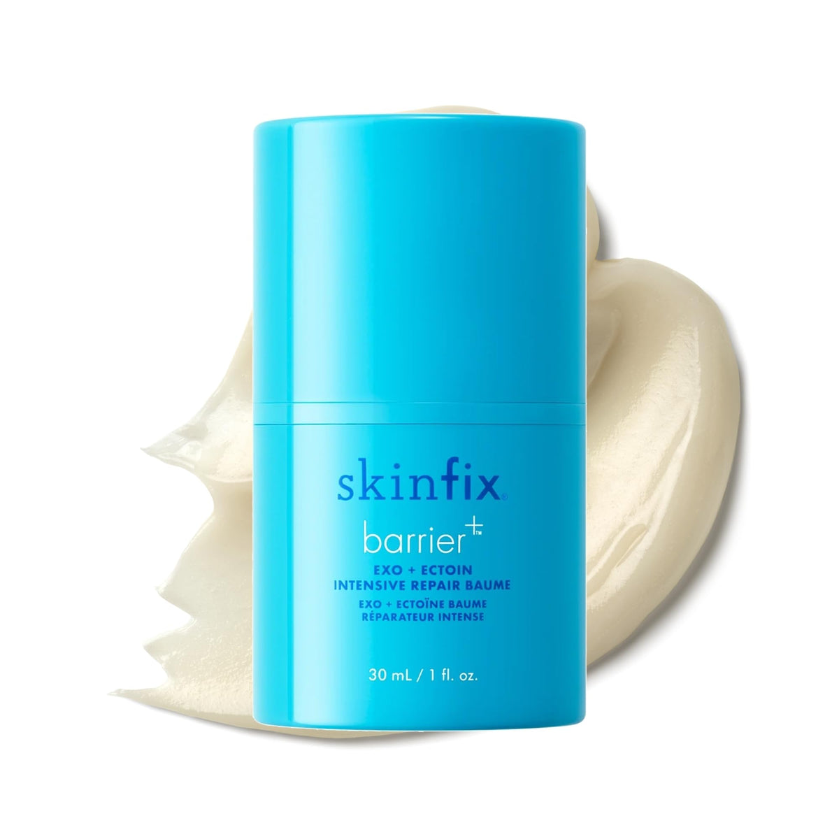 Skinfix Exo + Ectoin baume front packaging showing full jar benefit