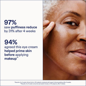 Skinfix applied under eye before concealer, showing smoother makeup base