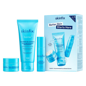 Skinfix front packaging showing kit and easy travel benefits