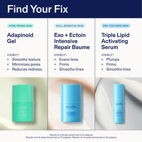 woman applying Skinfix serum under moisturizer in bathroom, shows layering benefit