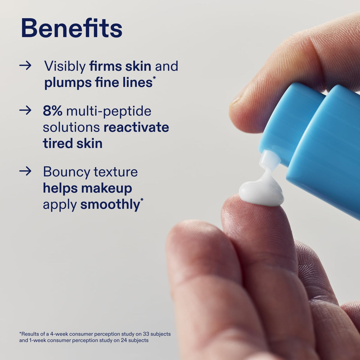 Skinfix bottle beside coin to show one-ounce size and travel-friendly benefit