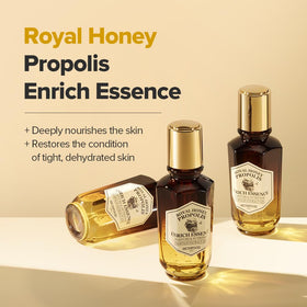 SKINFOOD 1957 dropper releasing honey-colored serum for precise application