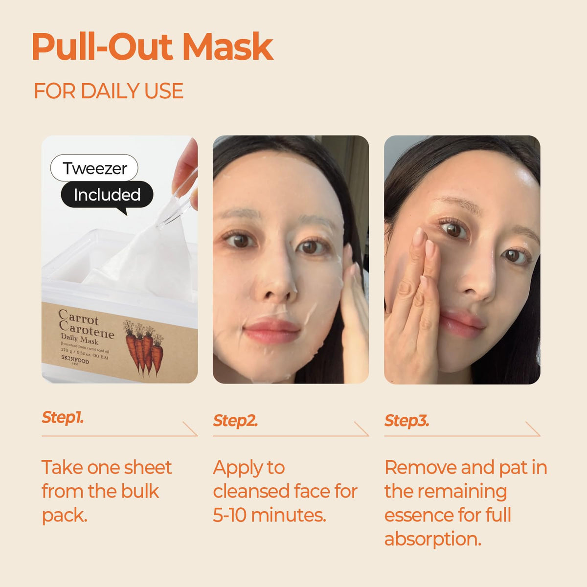 SKINFOOD open bulk pack with multiple sachets for daily convenience benefit
