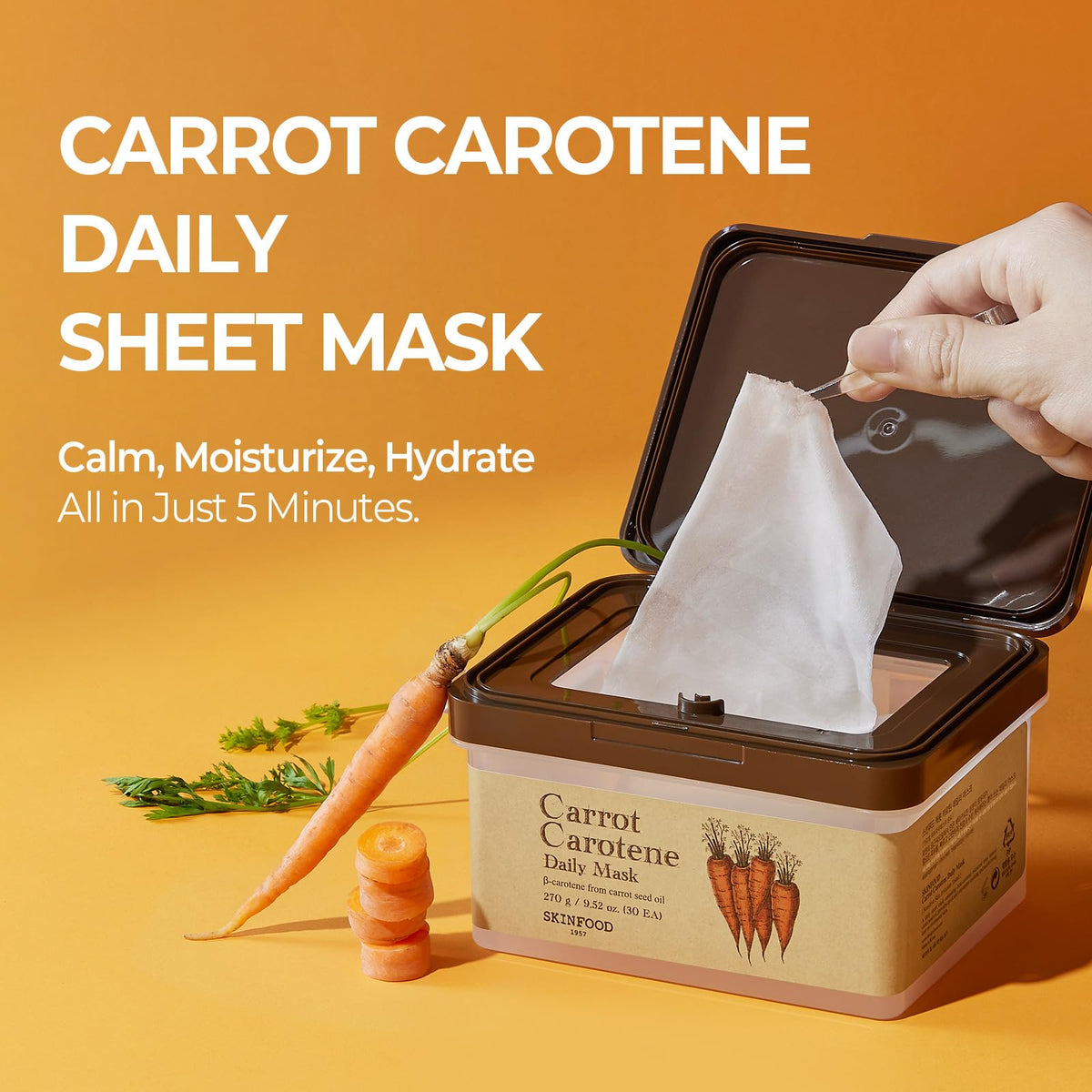 SKINFOOD close-up cellulose sheet texture highlighting gentle adhesion benefit