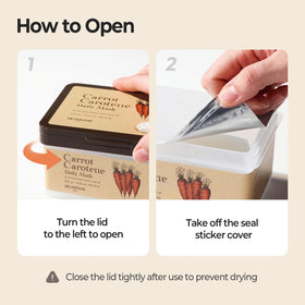 SKINFOOD mask next to hand showing individual sachet size and travel convenience