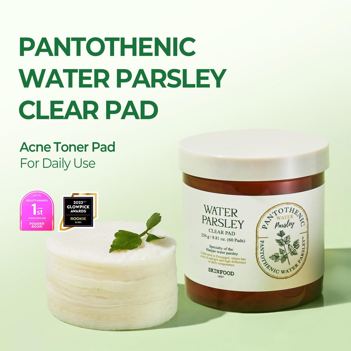 SKINFOOD close-up of pad texture highlighting soft fabric and gentle exfoliation