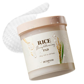 SKINFOOD jar front view showing rice toner pads and compact convenience