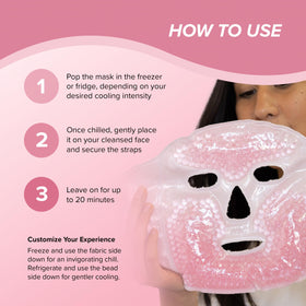 SKIN GYM CryoChill adjustable strap securing mask for a customized fit
