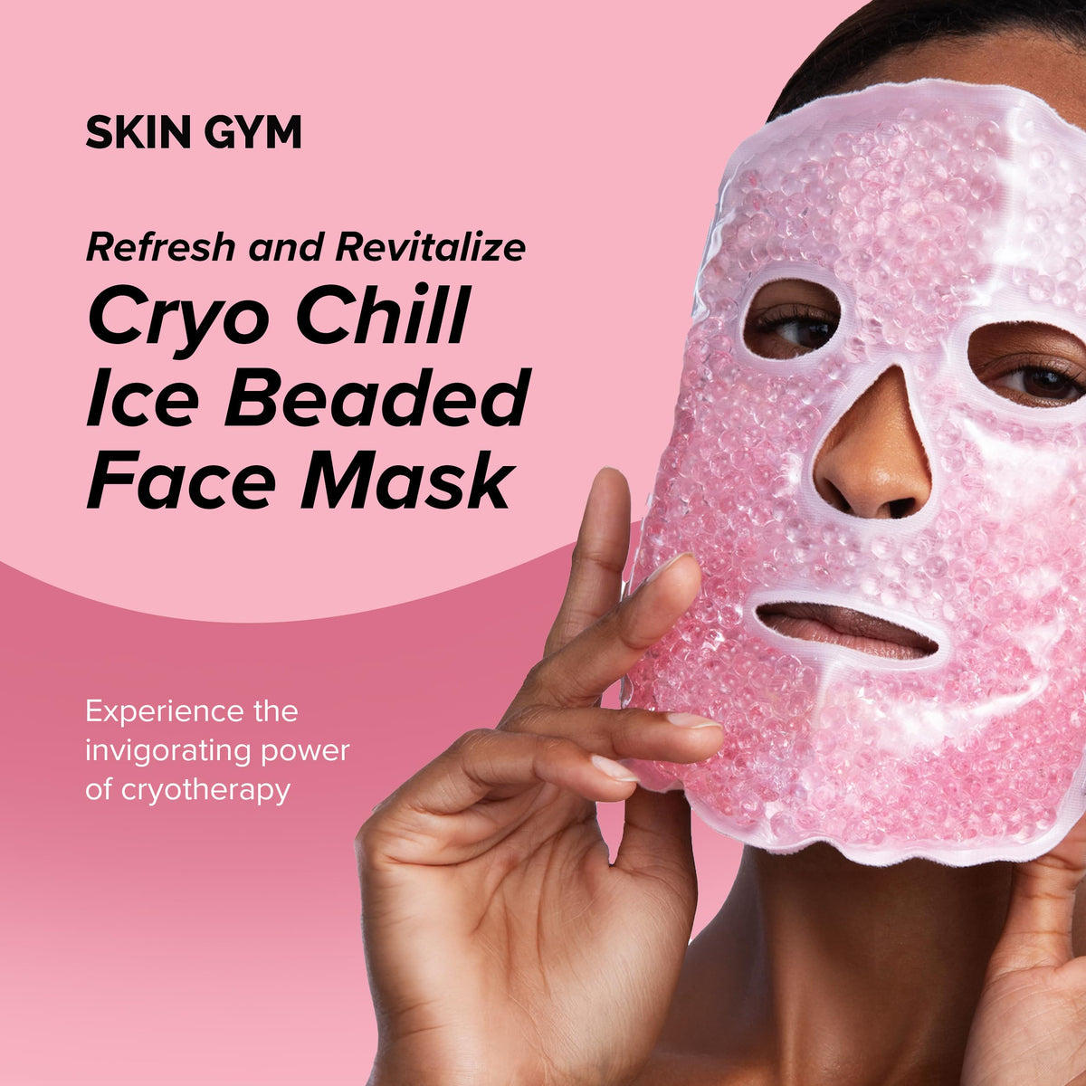 SKIN GYM CryoChill close-up of flexible gel beads delivering deeper cooling