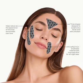 SKIN GYM lifestyle image on pillow at night showing convenience of overnight use