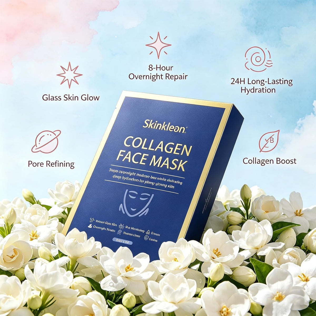 SkinKlean patch close-up texture revealing collagen serum absorption