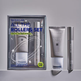 SKIN & LAB duo placed on nightstand suggesting bedtime routine convenience