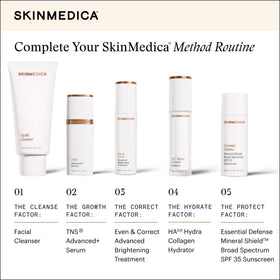SkinMedica applying cleanser to wet skin demonstrating easy rinse-off