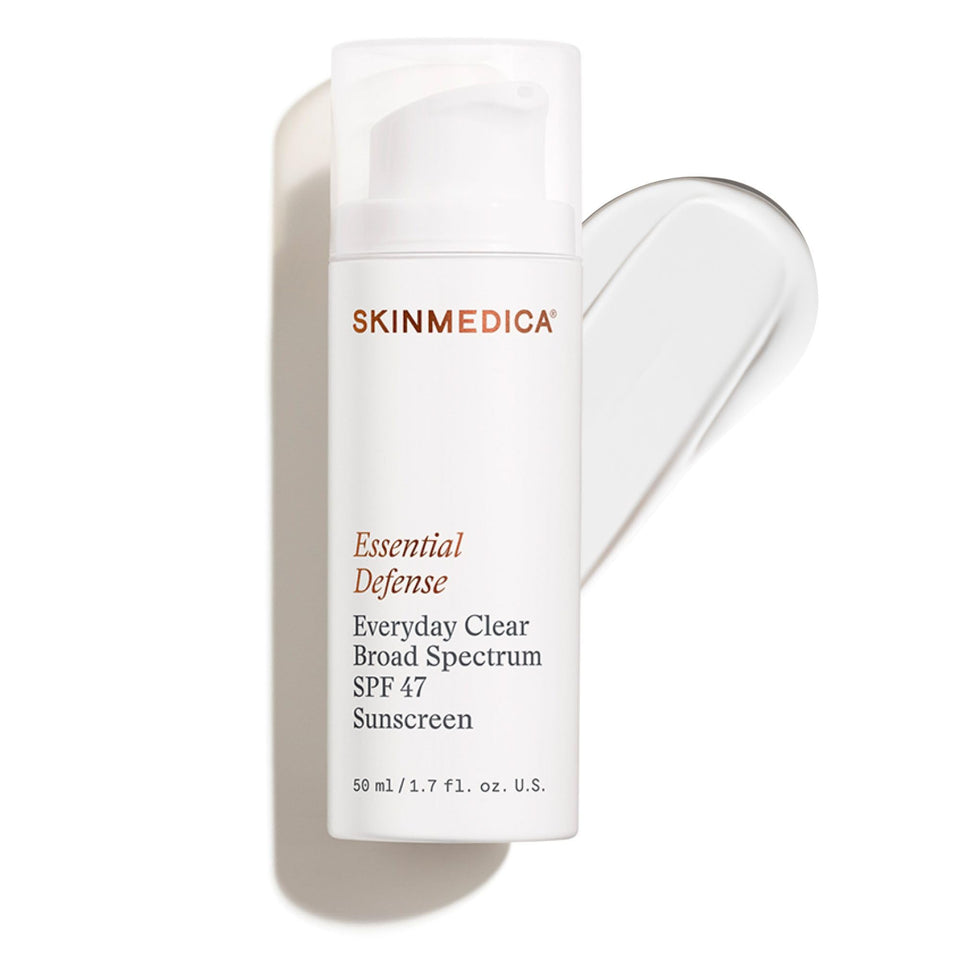SkinMedica front packaging showing bottle and SPF 47 benefits
