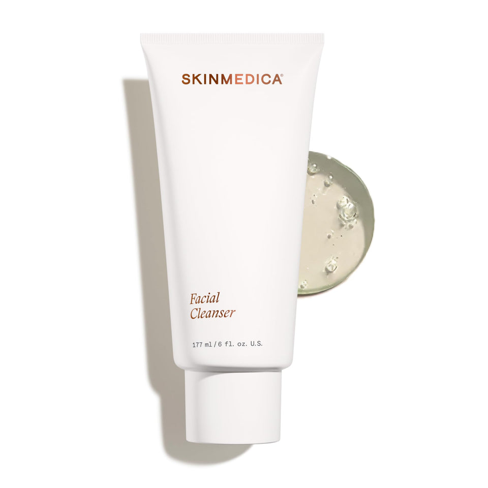 SkinMedica front packaging showing cleanser and clear benefits