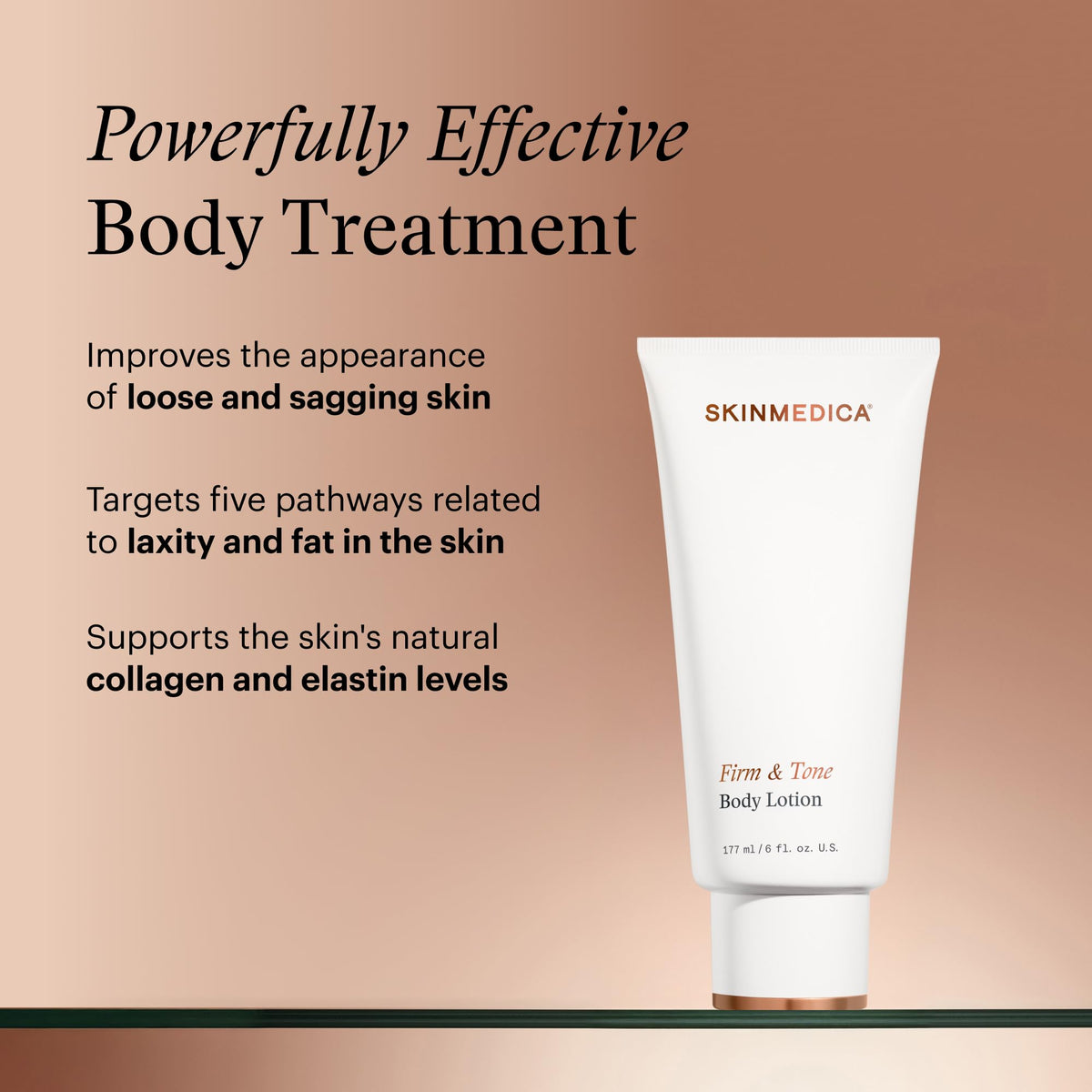 SkinMedica 6 fl oz bottle beside common items showing product size scale