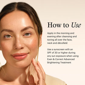 SkinMedica label close-up showing ingredient list for brightening support