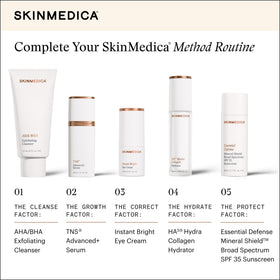 SkinMedica illustrative before and after of under-eye area, visibly refreshed look