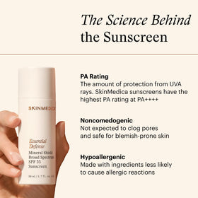 SkinMedica label close-up highlighting paraben-free and hypoallergenic features