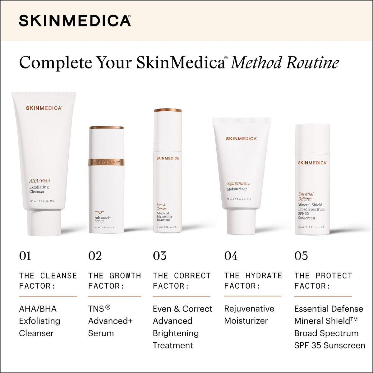 SkinMedica jar on bathroom counter lifestyle, suggests daily routine use