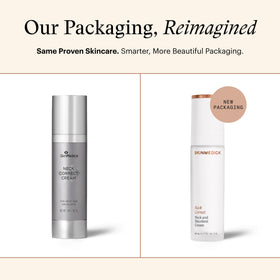 SkinMedica neck cream texture close-up highlighting smooth, fast-absorbing finish