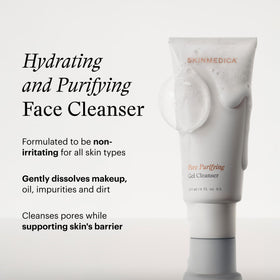 SkinMedica pump dispensing gel demonstrating easy-use and controlled amount